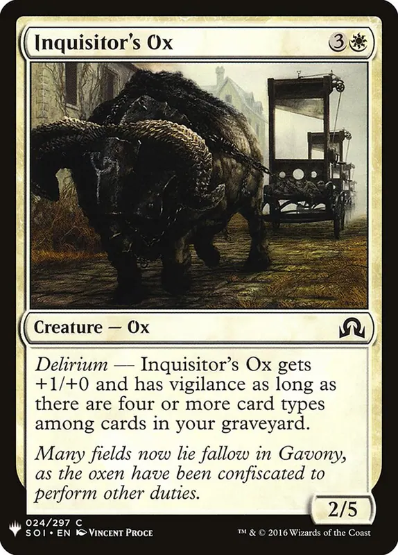 Inquisitor's Ox [The List]