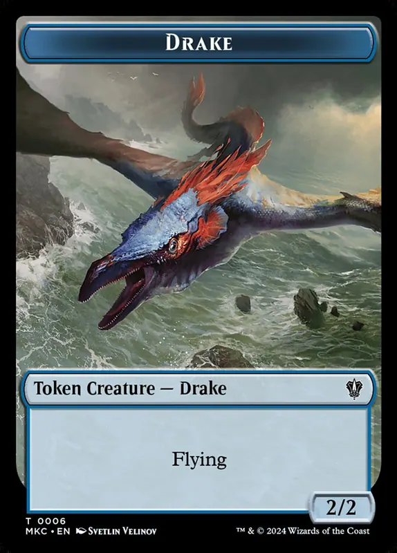 Drake [Murders at Karlov Manor Commander Tokens]