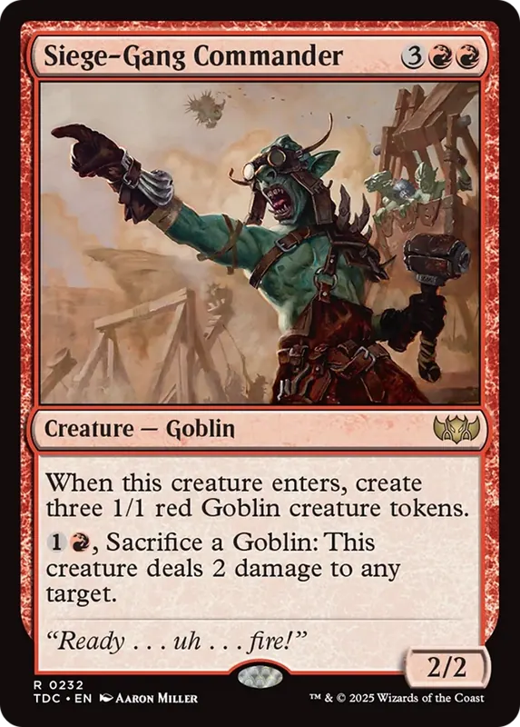 Siege-Gang Commander [Tarkir: Dragonstorm Commander]