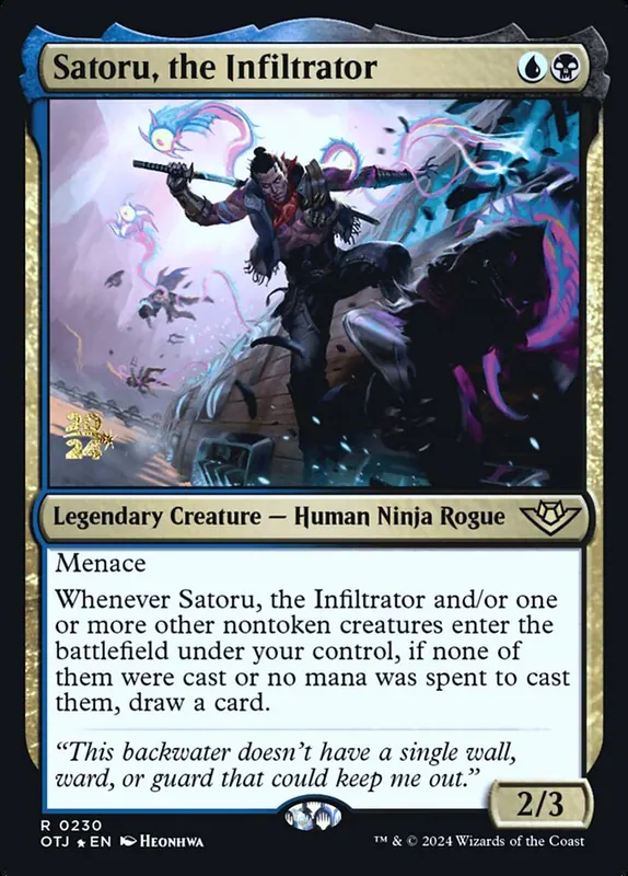 Satoru, the Infiltrator [Outlaws of Thunder Junction Promos]
