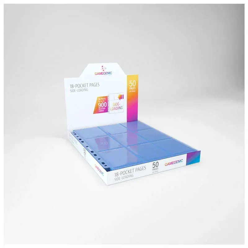 Game Genic 18-Pocket Pages Side-Loading Blue