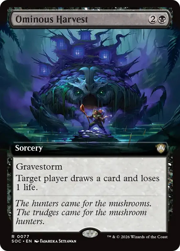 Ominous Harvest (Extended Art) [Secrets of Strixhaven Commander]