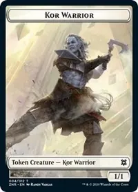Kor Warrior // Plant Double-Sided Token [Zendikar Rising Tokens]