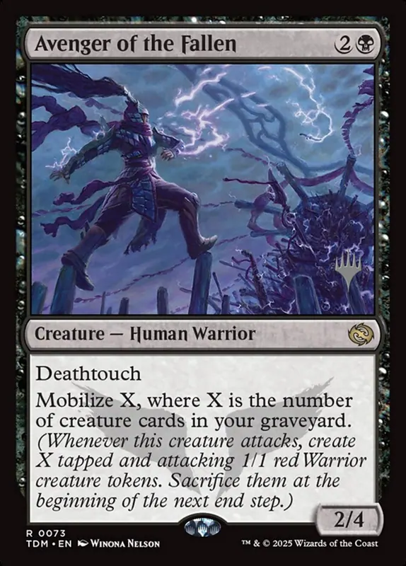 Avenger of the Fallen [Tarkir: Dragonstorm Promos]