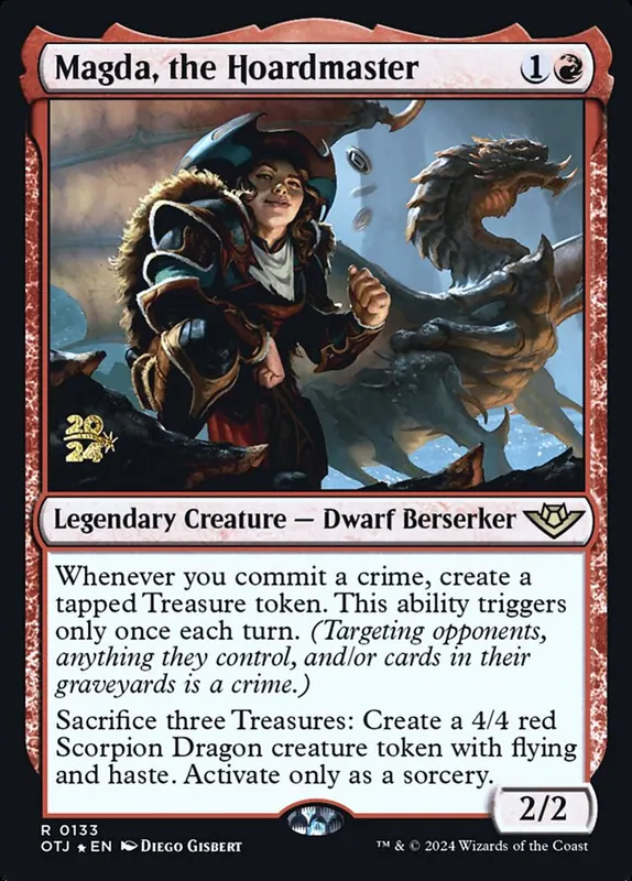 Magda, the Hoardmaster [Outlaws of Thunder Junction Promos]