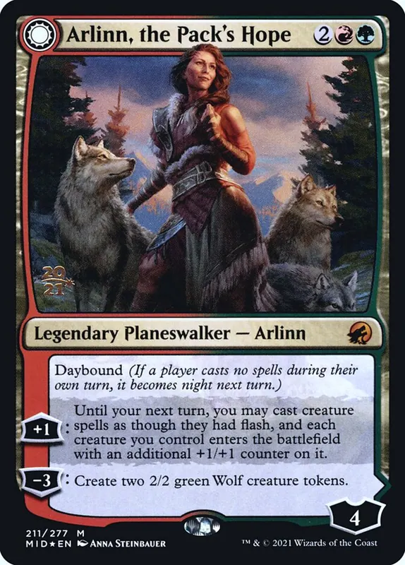 Arlinn, the Pack's Hope // Arlinn, the Moon's Fury [Innistrad: Midnight Hunt Promos]