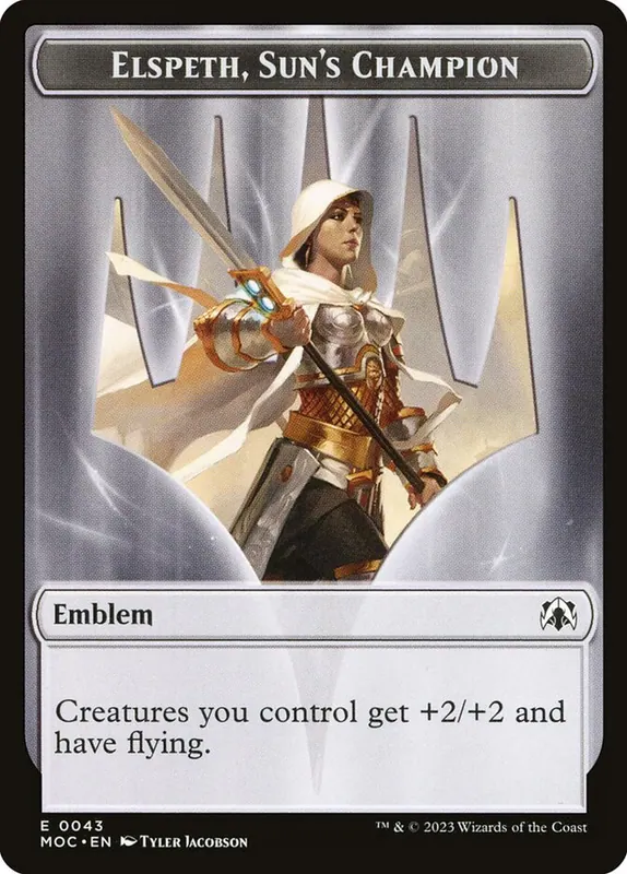 Elspeth, Sun's Champion Emblem [March of the Machine Commander Tokens]