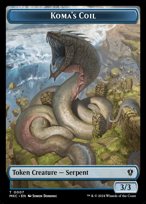 Koma's Coil [Murders at Karlov Manor Commander Tokens]