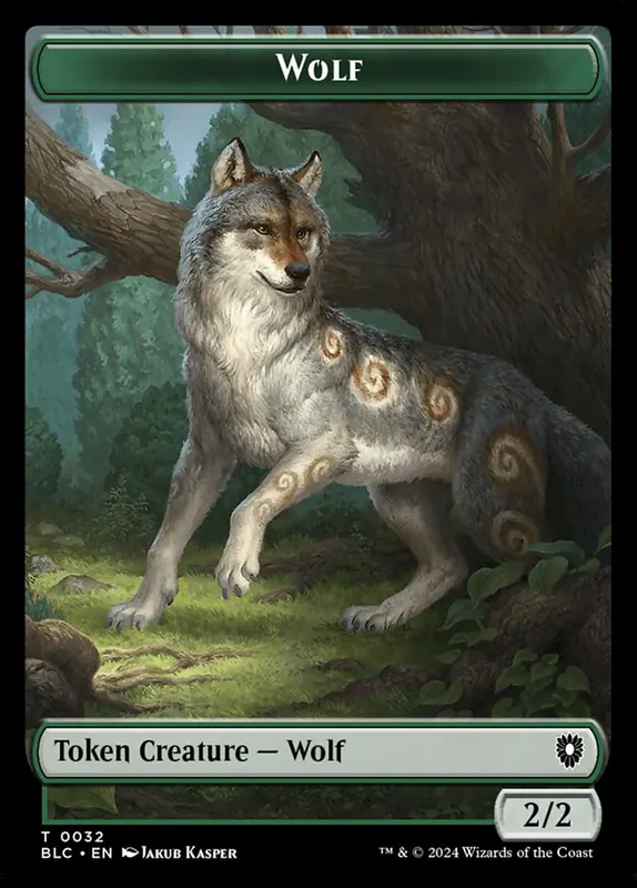 Wolf [Bloomburrow Commander Tokens]