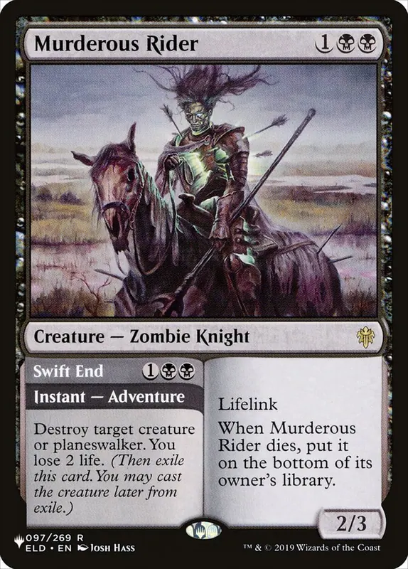Murderous Rider // Swift End [The List]