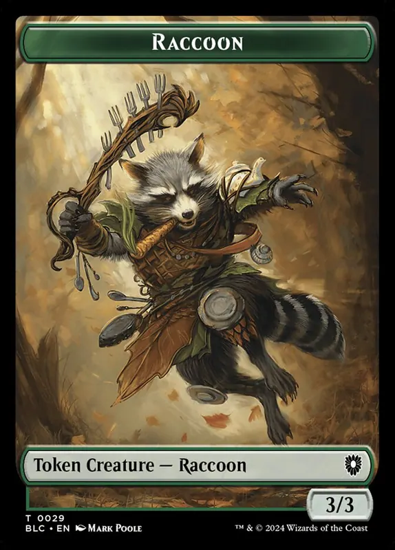 Raccoon [Bloomburrow Commander Tokens]