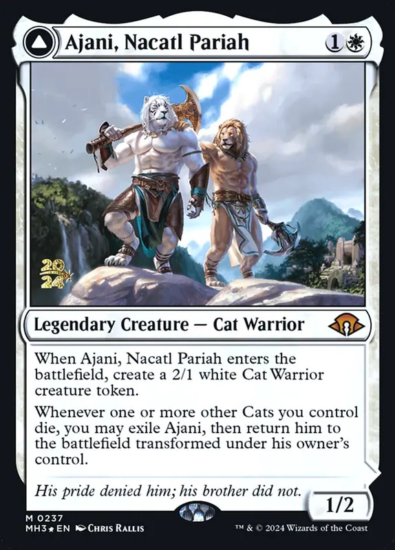 Ajani, Nacatl Pariah // Ajani, Nacatl Avenger [Modern Horizons 3 Promos]