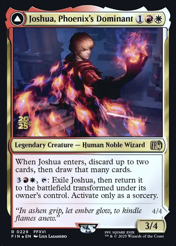 Joshua, Phoenix's Dominant // Phoenix, Warden of Fire [Final Fantasy Promos]