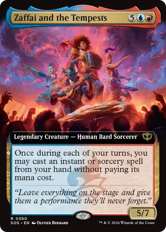 Zaffai and the Tempests (Extended Art) [Secrets of Strixhaven]