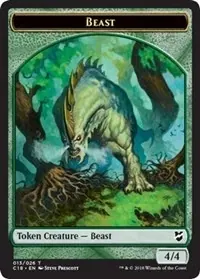 Beast (013) // Plant Double-Sided Token [Commander 2018 Tokens]