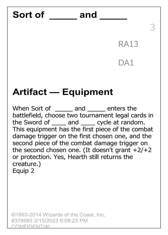 Sort of _____ and _____ [Unknown Event]