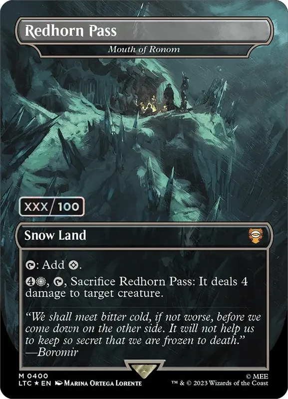 Redhorn Pass - Mouth of Ronom (Borderless) (Serialized) [The Lord of the Rings: Tales of Middle-Earth Commander]