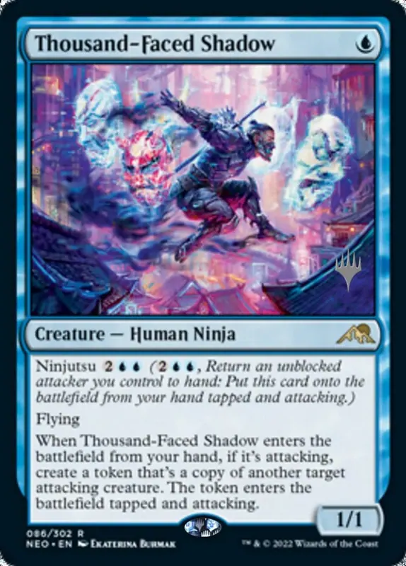 Thousand-Faced Shadow (Promo Pack) [Kamigawa: Neon Dynasty Promos] - Español