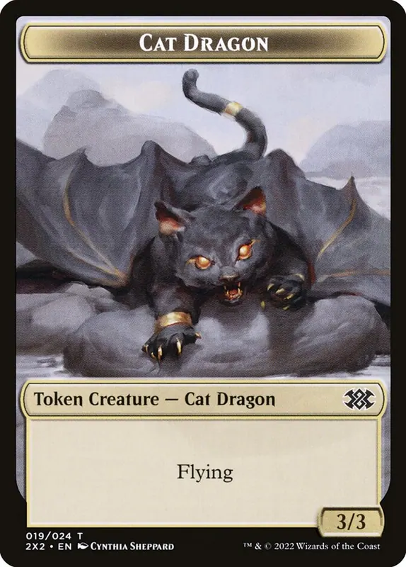 Cat Dragon [Double Masters 2022 Tokens]