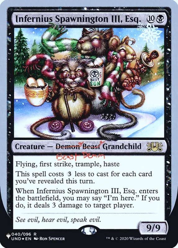 Infernius Spawnington III, Esq. [The List (Unfinity Foil Edition)]