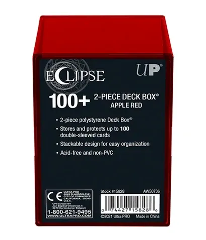Ultra Pro Deckbox 2-Piece 100+ Eclipse Apple Red