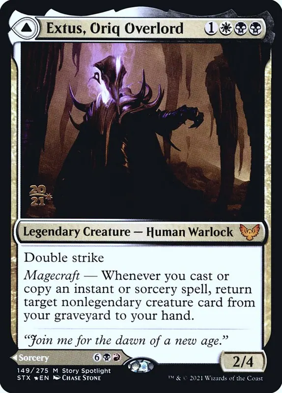 Extus, Oriq Overlord // Awaken the Blood Avatar [Strixhaven: School of Mages Promos]