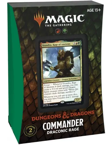 MTG COMMANDER DECK D&D DRACONIC RAGE INGLES