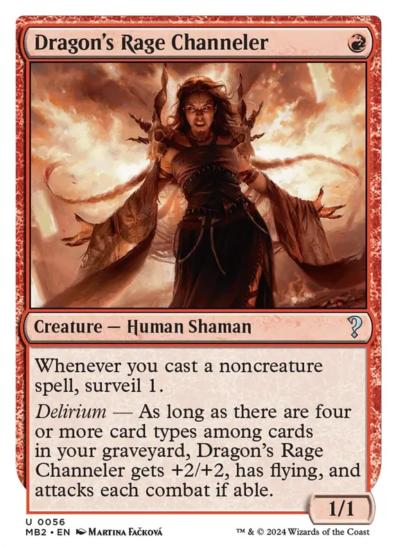 Dragon's Rage Channeler (White Border) [Mystery Booster 2]