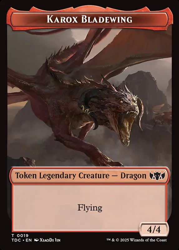 Karox Bladewing [Tarkir: Dragonstorm Commander Tokens]