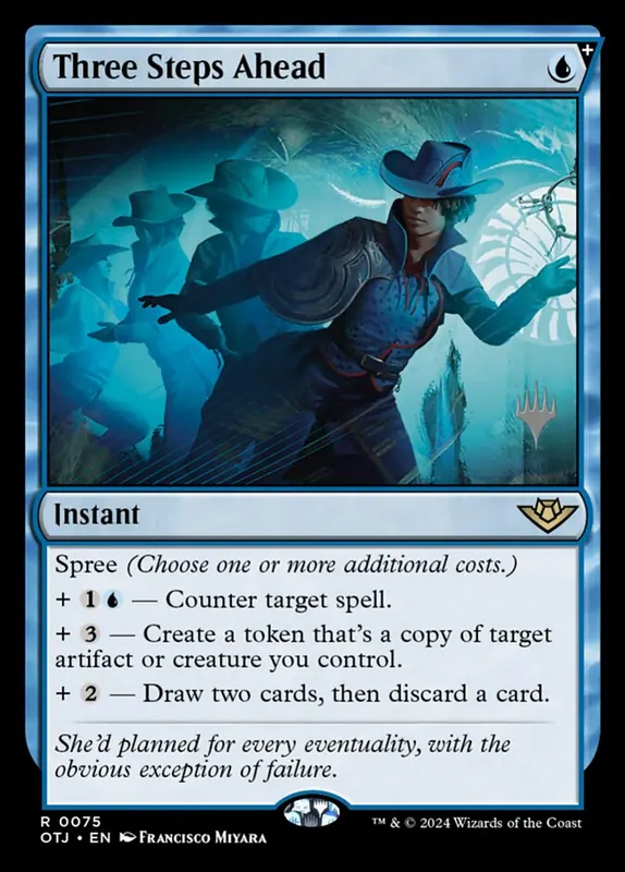 Three Steps Ahead [Outlaws of Thunder Junction Promos]