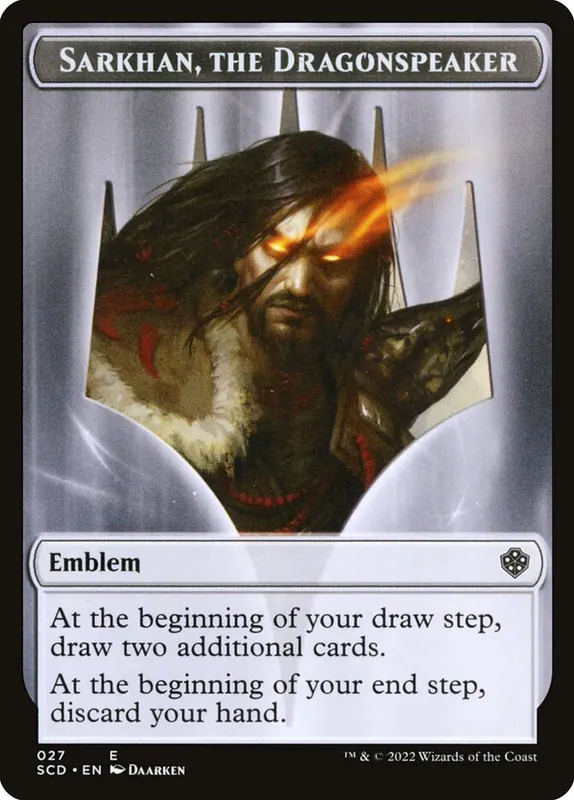 Sarkhan, the Dragonspeaker Emblem [Starter Commander Deck Tokens]