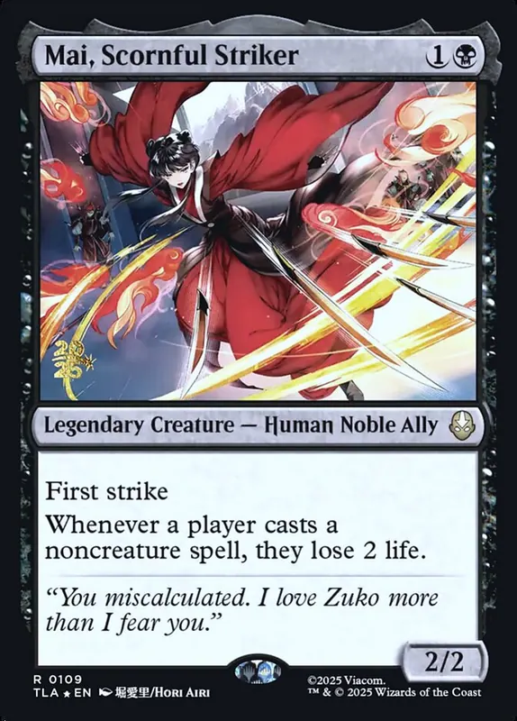 Mai, Scornful Striker [Avatar: The Last Airbender Promos]