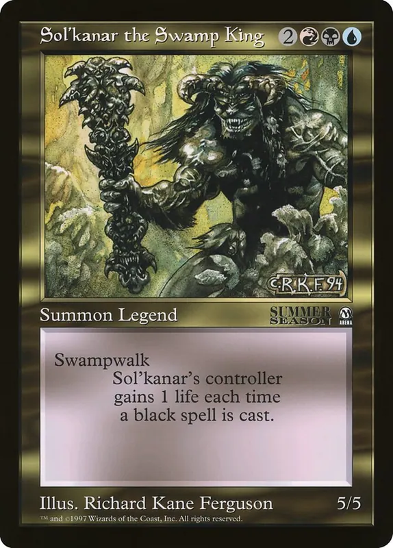 Sol'kanar the Swamp King [Oversized League Prizes]