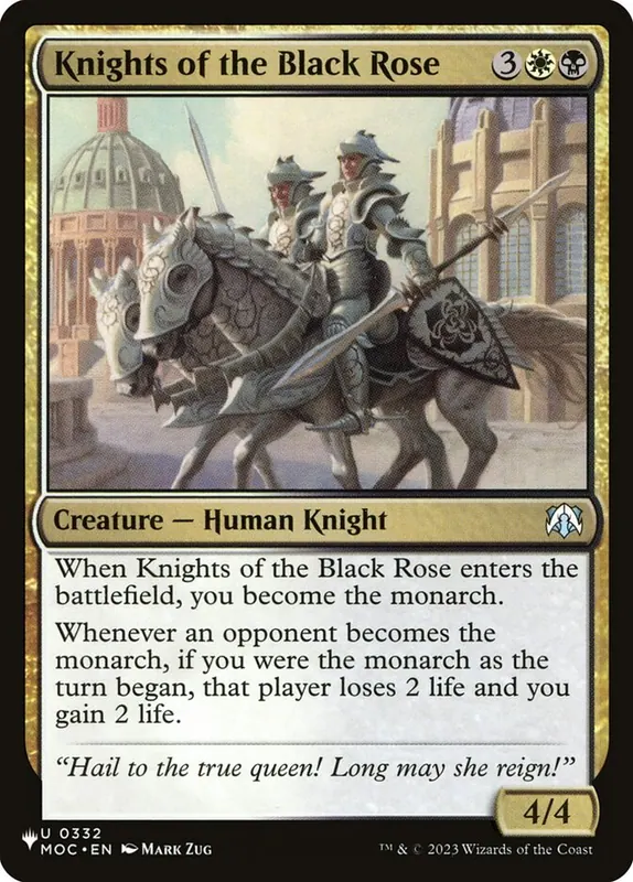 Knights of the Black Rose [The List]