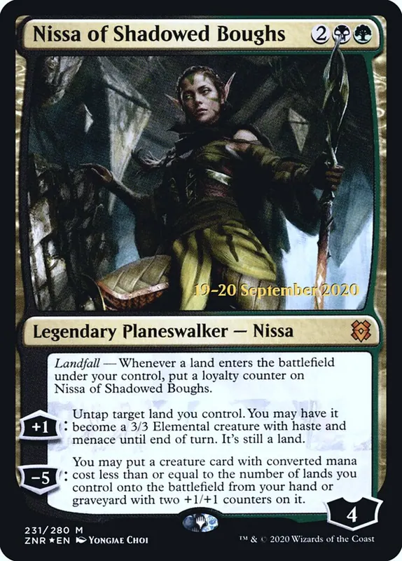 Nissa of Shadowed Boughs [Zendikar Rising Promos]