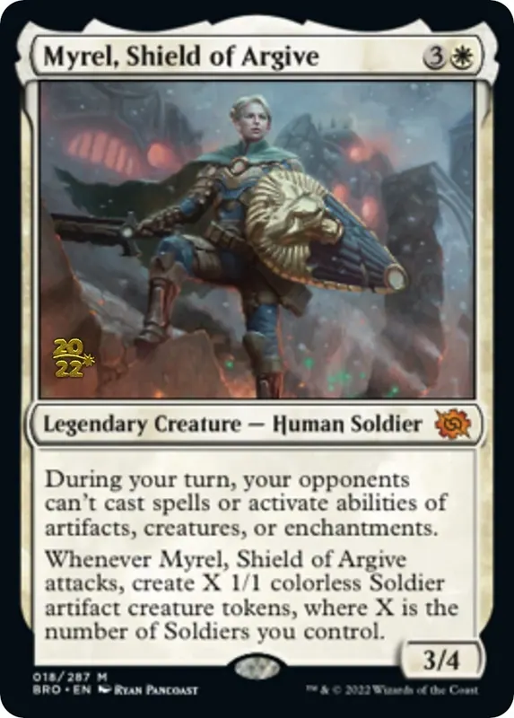 Myrel, Shield of Argive [The Brothers' War Prerelease Promos] - Español