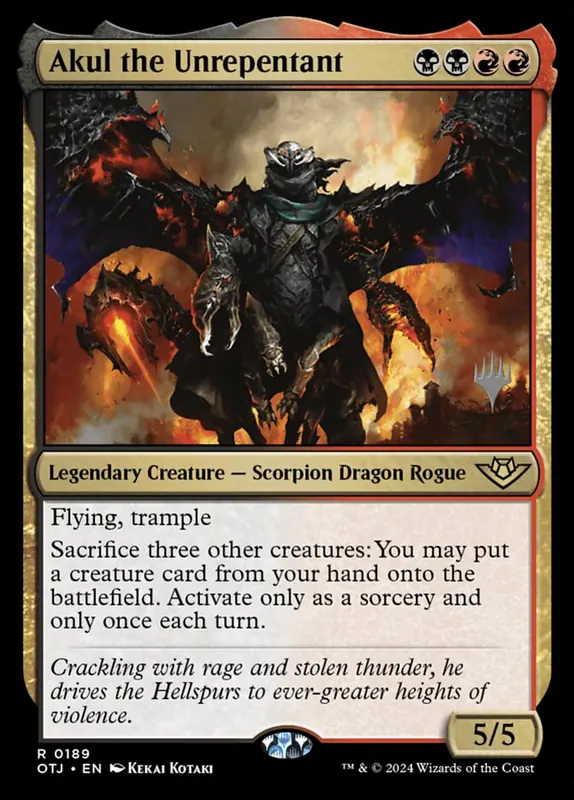 Akul the Unrepentant [Outlaws of Thunder Junction Promos]