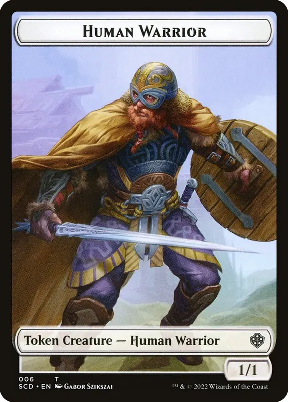 Human Warrior [Starter Commander Deck Tokens]