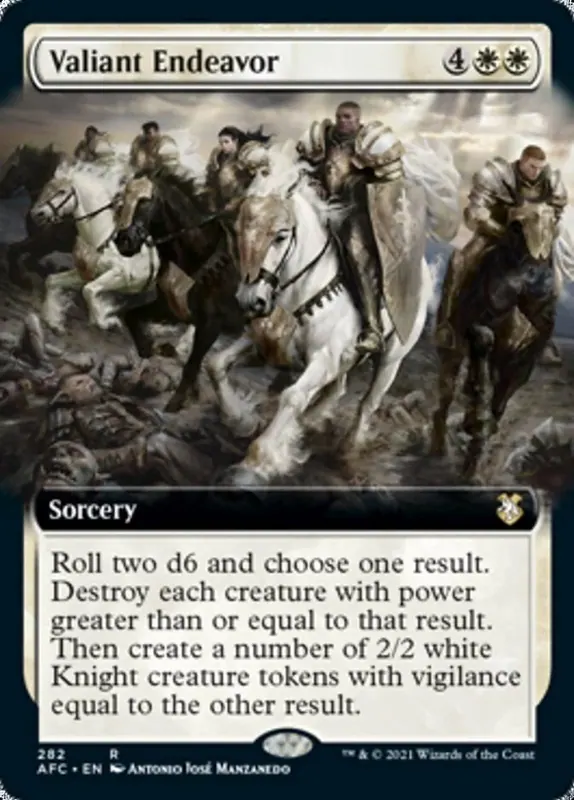 Valiant Endeavor (Extended Art) [Dungeons & Dragons: Adventures in the Forgotten Realms Commander]