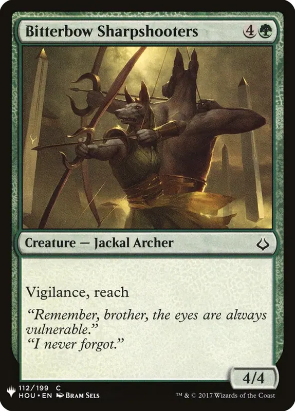 Bitterbow Sharpshooters [The List]