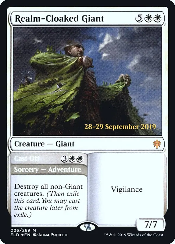 Realm-Cloaked Giant // Cast Off [Throne of Eldraine Promos]