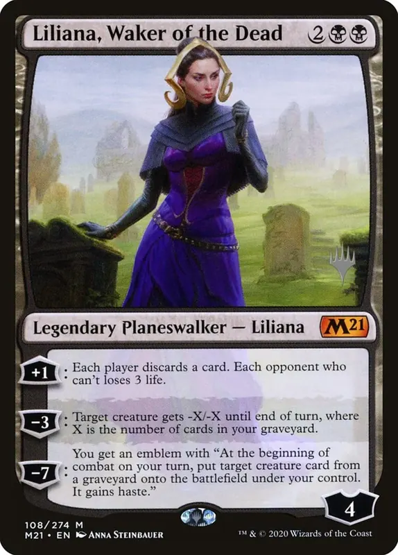 Liliana, Waker of the Dead (Promo Pack) [Core Set 2021 Promos]
