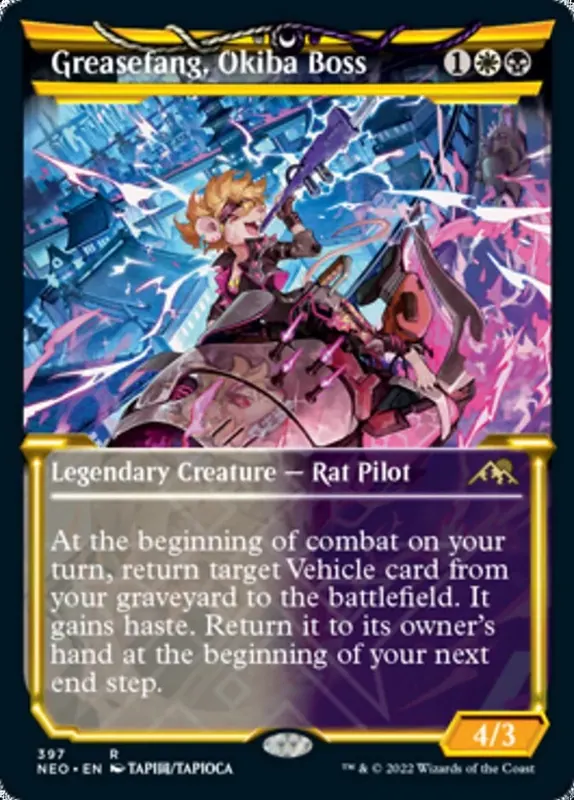 Greasefang, Okiba Boss (Showcase Soft Glow) [Kamigawa: Neon Dynasty] - Japones
