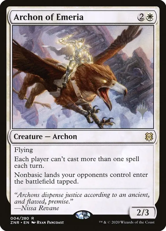Archon of Emeria (Promo Pack) [Zendikar Rising Promos] - Español