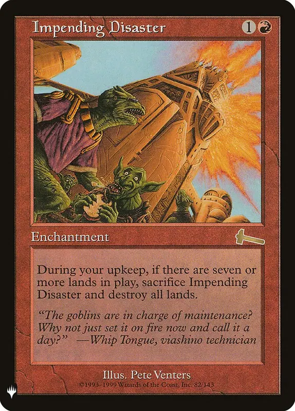 Impending Disaster [The List]