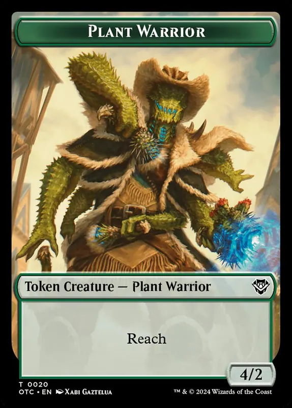 Plant Warrior [Outlaws of Thunder Junction Commander Tokens]
