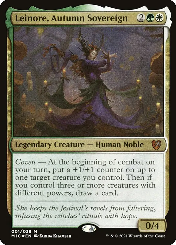 Leinore, Autumn Sovereign [Midnight Hunt Commander Display Commanders]