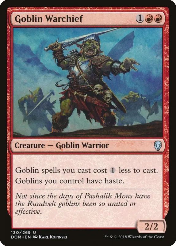 Goblin Warchief [Dominaria] - Español