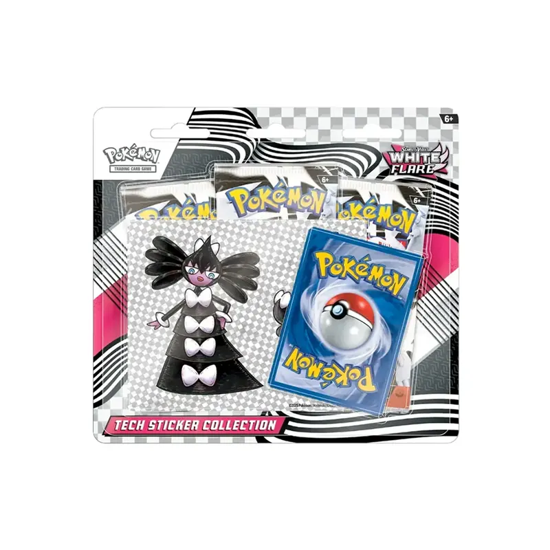 Pokémon - Tech Sticker Collection - White Flare - Ingles & Español