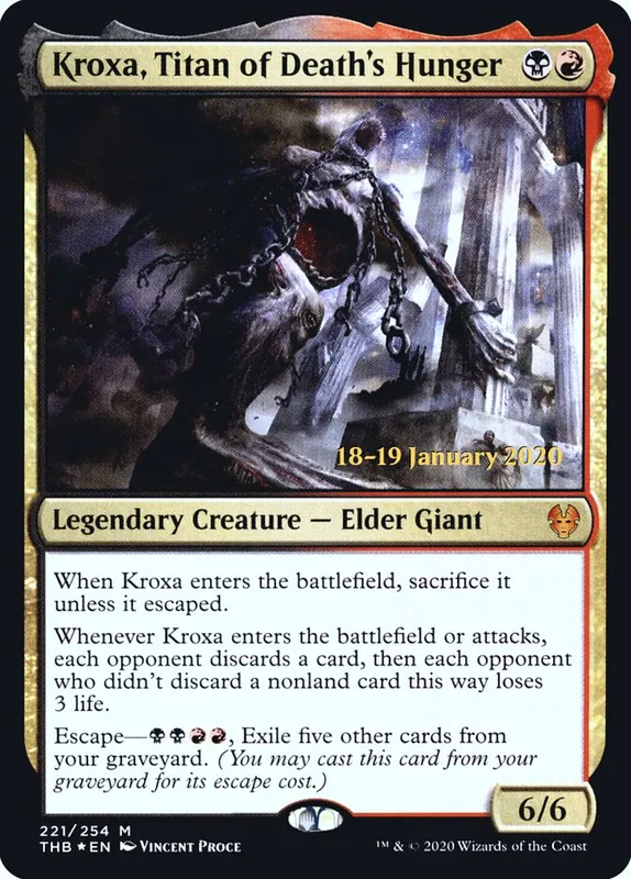 Kroxa, Titan of Death's Hunger [Theros Beyond Death Promos]